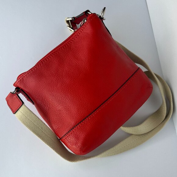 Coach Park Leather Swingpack Crossbody Vermillion Red - Picture 5 of 9